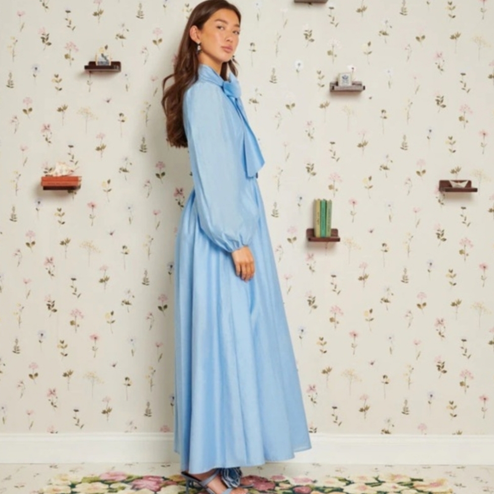 Sister Jane Knickknack Blue Bow Midaxi Dress - Picture 4 of 10